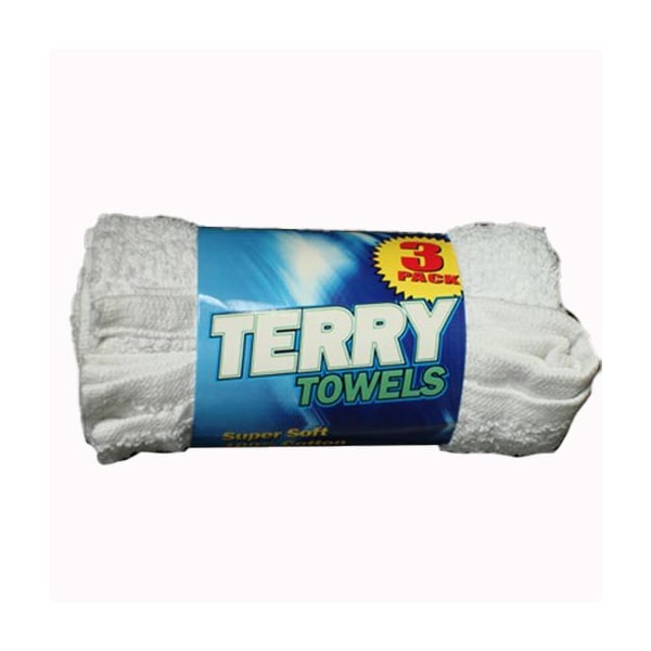 Ocean Access Cleaning Towel, 17 Inch Length x 14 Inch Width, White, Terry Cotton, Machine Washable, Set Of 3, 3PK SW56100 - main