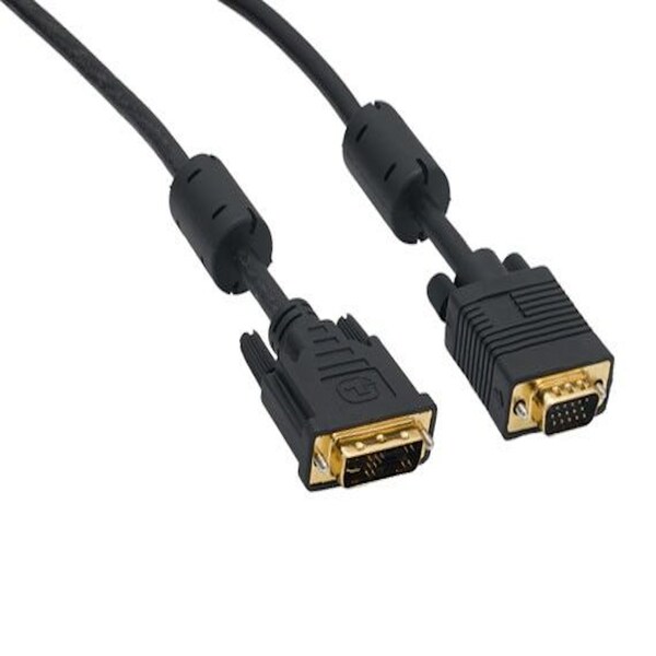 Sanoxy 1m DVI-A Male to VGA HD15 Male Analog Video Cable, Gold Plated SNX-CBL-LDR-DV101-G101 - main
