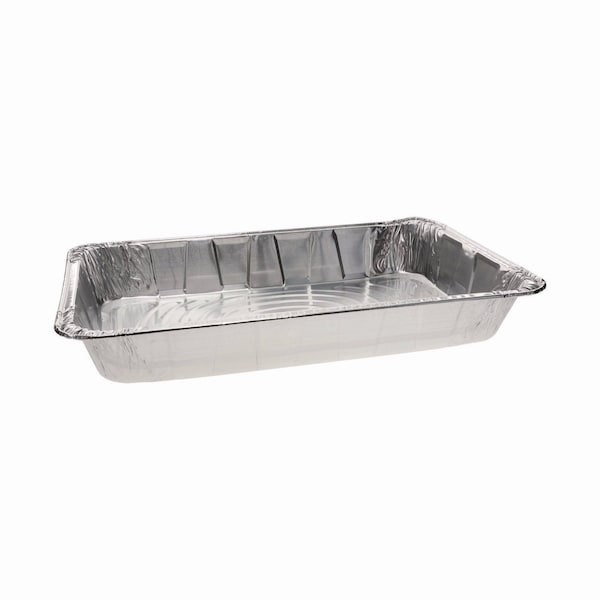 Pactiv Evergreen Aluminum Steam Table Pan, Full-Size Deep, 3.4" Deep, 19.6 x 11.6, 40PK Y6050XH - main