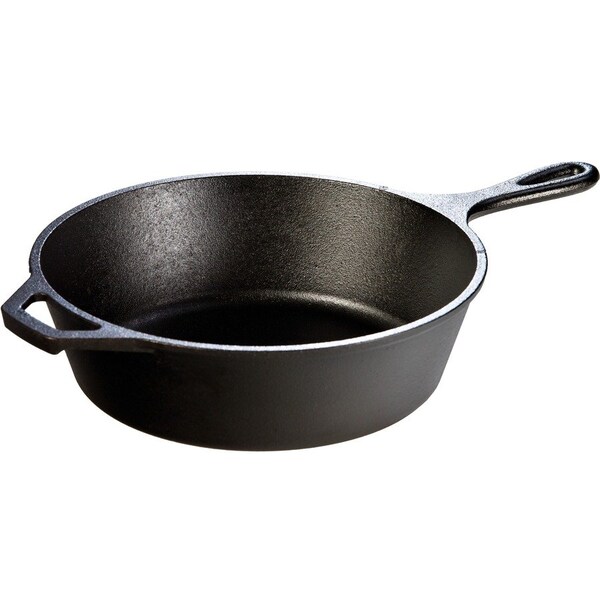 Lodge Deep Skillet, 10-1/4 in Dia, Cast Iron, Black L8DSK3 - main
