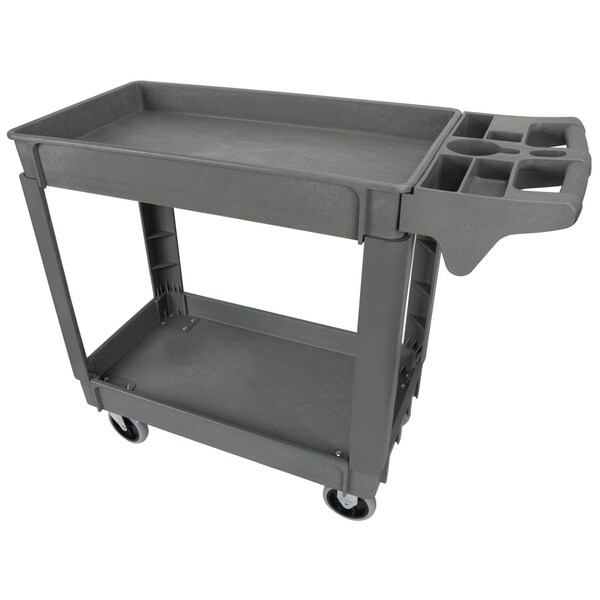 Performance Tool Poly Service Cart, 30 x 16 in., 2-Shelf Utility Cart, 500 lb Capacity W53991 - main