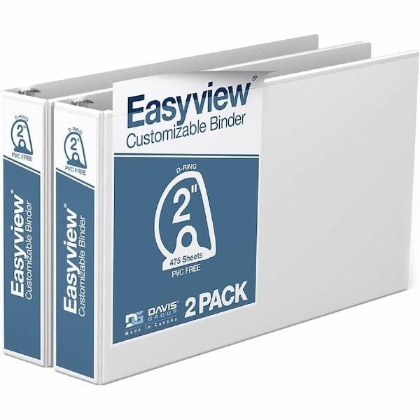 Davis Group Easyview Premium, 2" AD (11" x 17"), - White, PK2 8603-00-02 - main