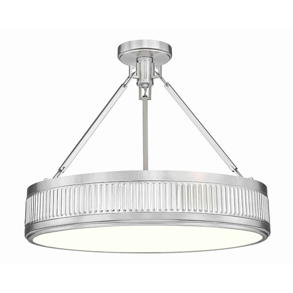 Z-Lite Quinn Satin Nickel 3 Light Semi Flush Mount 3046SF22-SN-LED - main