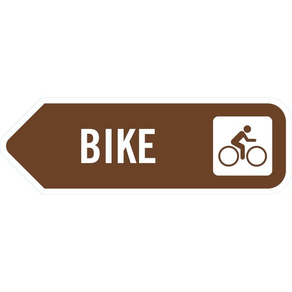 Lyle Bike Arrow w/symbol, 18x6, Engineer Grade, Brown G-11358-EG_18x6 - main