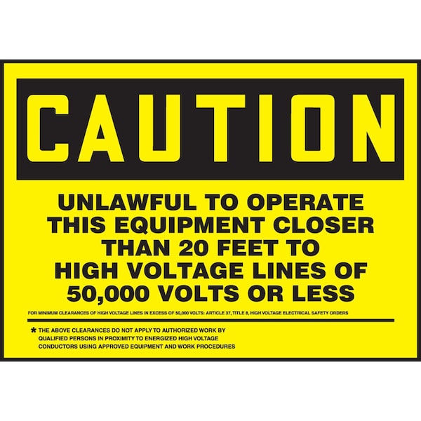 Accuform Caution Safety Label LELC644VSP - main
