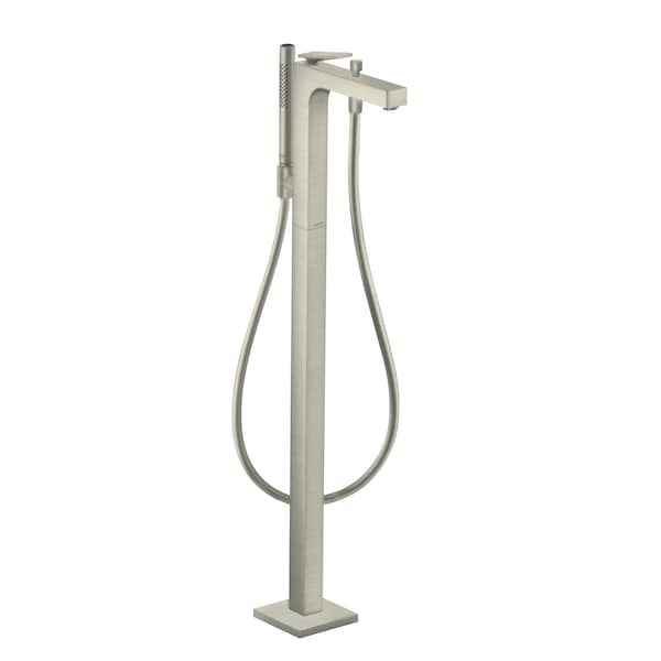 Axor Citterio Freestanding Tub Filler Trim with 1.75 GPM Handshower- Rhombic Cut in Brushed Nickel 39471821 - main