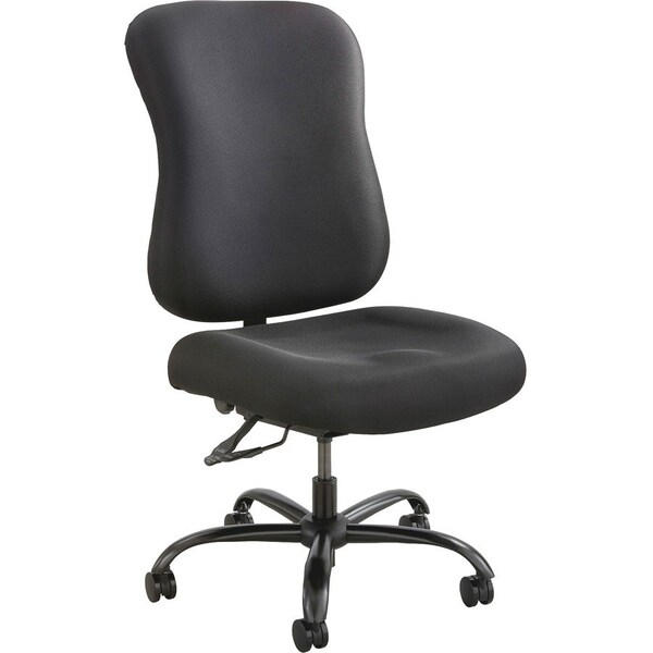 Safco Optimus Chair, Black Seat, Black Back, 25 in W 25" L 45-1/2" H, No Arm, Fabric Seat 3590BL - main