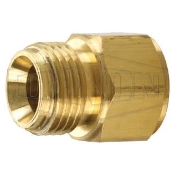 Dixon Pipe Adapter, 3/8 in Nominal, MNPSM x FNPTF End Style, Brass, Domestic 1740606C - main