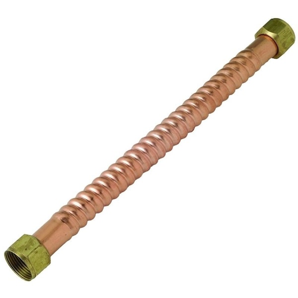 Brasscraft Copper-Flex Series Water Heater Connector, 3/4 in, FIP, Copper, 18 in L WB00-18N - main