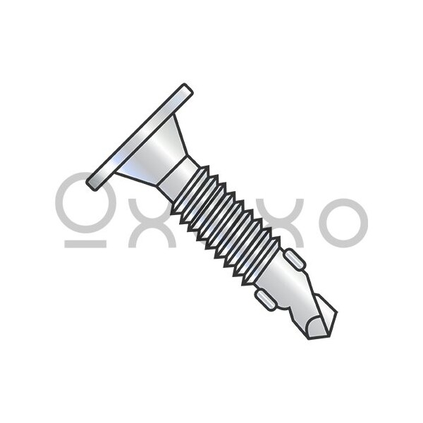 Oxoxo 10-24X1 7/16 Phillips Wafer Head Number 3 Point F/T Self Drilling Screw with Wings Zinc, 3000PK 320386 - main