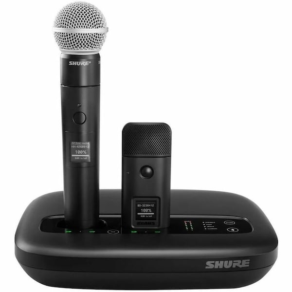 Shure Boundary Transmitter with omni-directional mic cartridge, B/W matrix LC-Display USB-C charging port MXW6X/O=-Z10 - main