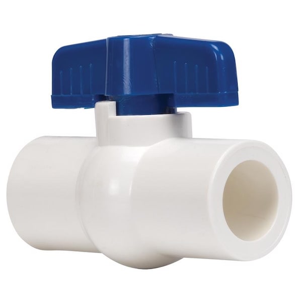 Homewerks 1/2 in. PVC Slip Ball Valve Full Port Quarter-Turn Lever For Non-Potable Water VBVP40E3M - main