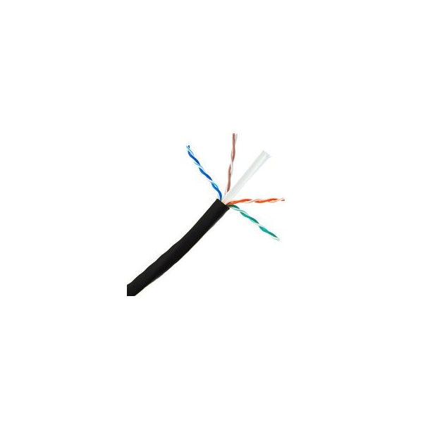 Cable Wholesale Bulk Cat6 Black Ethernet Cable, Solid, UTP (Unshielded Twisted Pair), Pullbox, 500 foot 10X8-022TF - main