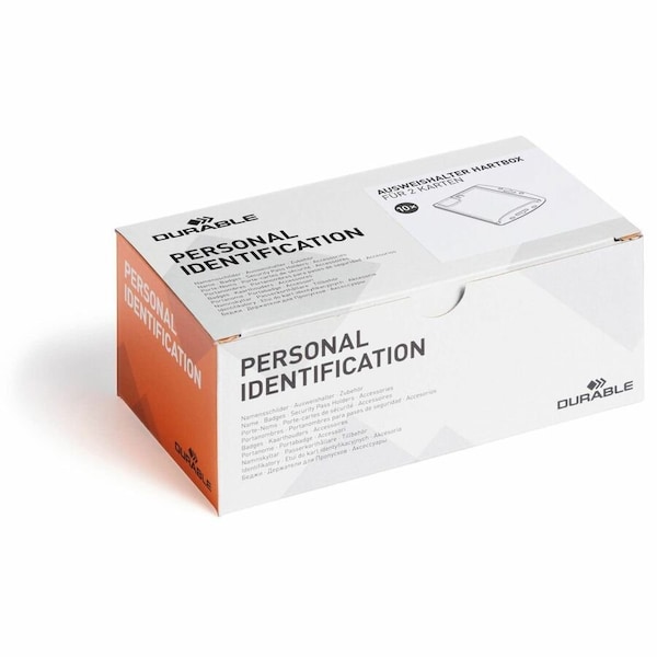 Durable Office Products ID Badge Holder, Dual, Shell Style, PK10 892419 - main