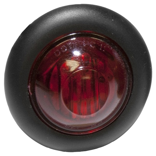 Pm Company Marker Light, 9/16 V, LED Lamp, Red Lens, Grommet V181R-BT2 - main