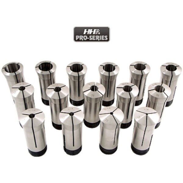Pro-Series Pro-Series 15 Piece 1/8 to 1" x 16ths Premium 5C Round Collet Set 3900-1170 - main