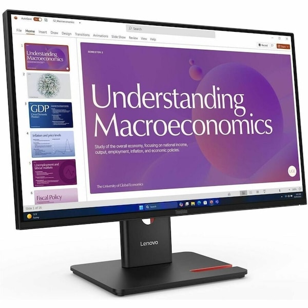Lenovo T24D-40, 24 INCH FHD DOCKING MONITOR WITH IPS AND LTPS STAND WITH PHONE SLOT, VA 64B9GAR1UZ - main
