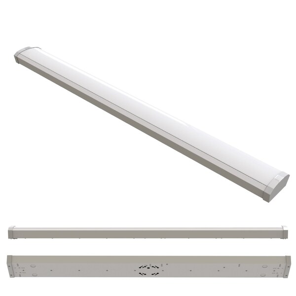 Bulbrite 4 ft. Integrated 5 Color Selectable LED Dimmable Wraparound Light (120-277v), 5300 Lumens, White Fin 773503 - main