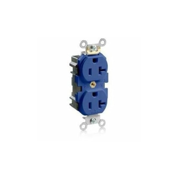 Leviton Straight Blade Receptacle, 5-20R, 20 A, 125V AC, Flush Mount, Self-Grounded M5362-SB - main