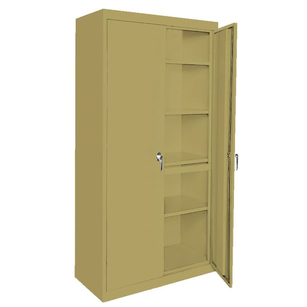 Steel Cabinets Usa Adjustable Storage Cabinet, 78 in H, 36 in W, Tropic Sand, 5 Shelves AAH-36RBMAG3-TS - main