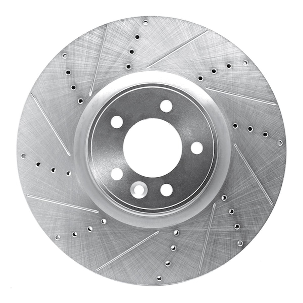 Dynamic Friction Co DFC Brake Rotor - Drilled and Slotted - Silver 631-11021L - main