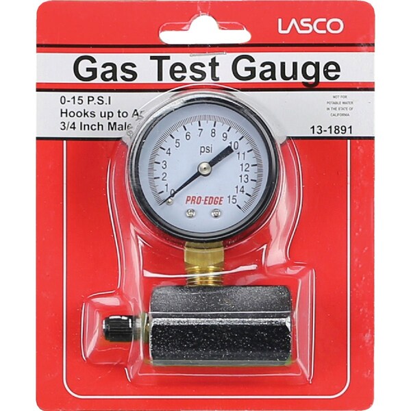 Westlake Pipe & Fittings 3/4'' FIP 15 PSI Gas Test Gauge 13-1891 - main