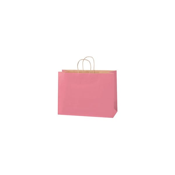Bubblefast 250-16 x 6 x 12'' Pink Tinted Shopping Bags, 250PK BFBGS118PI - main