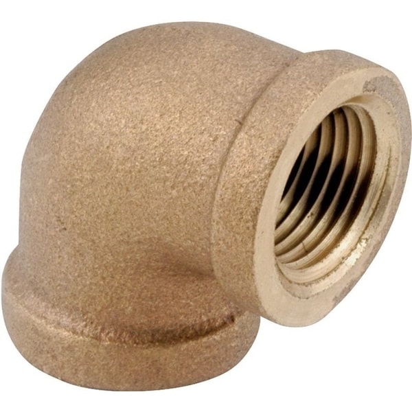 Anderson Metals Pipe Elbow, 2 in, IPT, 90 deg Angle, Brass, Rough, 200 psi Pressure 738100-32 - main