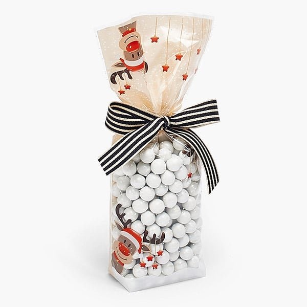 Nashville Wraps Reindeer Hard Bottom 1.4 mil Cello Bags, 2.25x1.5x8.75, 100PK 98811 - main