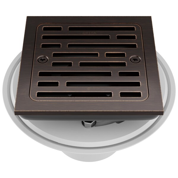 Delta 4 in Tile-In Square Shower Drain In Venetian Bronze DT062412-RB - main