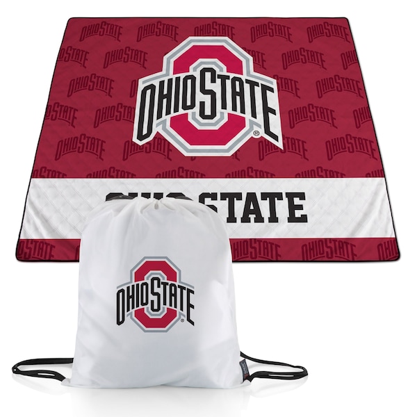 Picnic Time Family Of Brands NCAA Ohio State Buckeyes Impresa Picnic Blanket - Lightweight Beach Blanket - Machine Washable 819-01-999-446-0 - main
