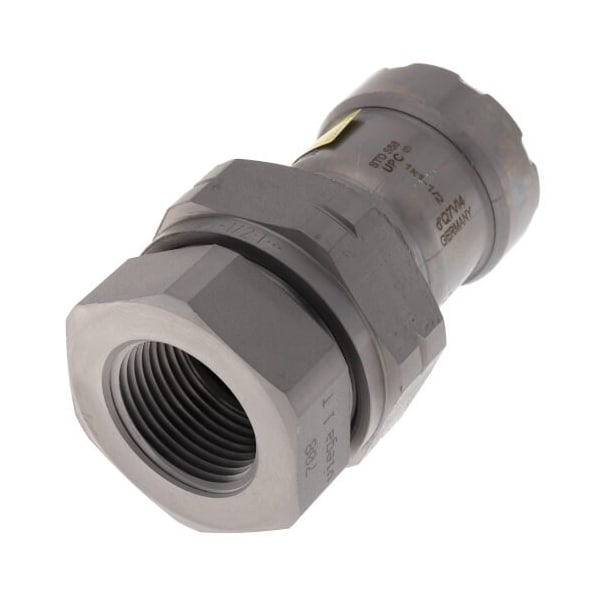 Viega MegaPressG union P 1 FPT 1 carbon steel zinc-nickel coating 25661 - main
