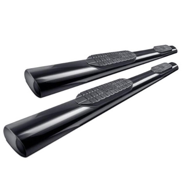 Perfectpitch 2164135 6 in. Pro Traxx Cab Length Black Oval Tube Step Bars for 2019 Chevy Silverado 1500 PE3020763 - main