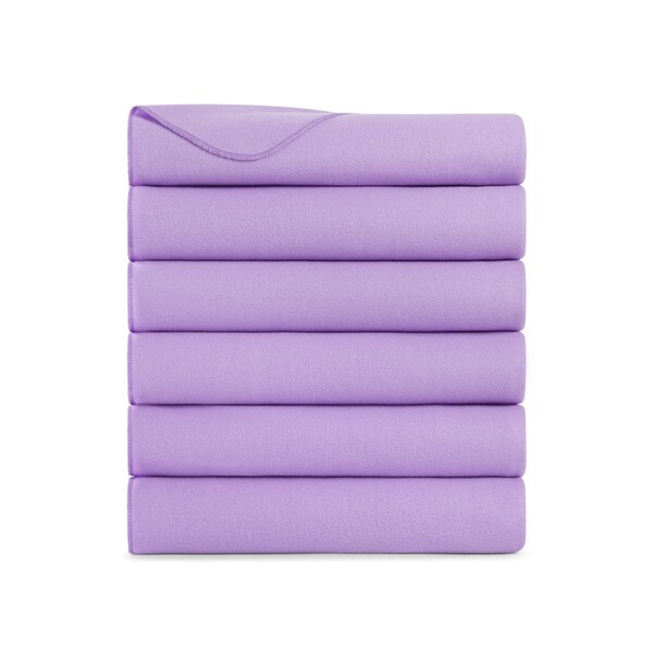 Arkwright Home Cozy Soft Polar Fleece Throw Blanket 50x60 Purple (6pk), 6PK P-FCPL-6PK-PU - main
