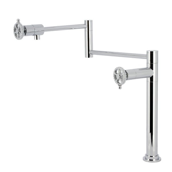 Kingston Brass Deck Mount Pot Filler Faucet, Polished Chrome KS4701CG - main