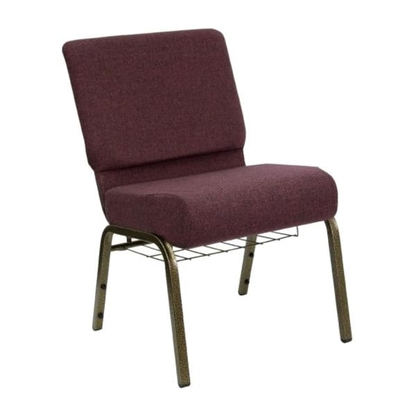 Flash Furniture Hercules Church Chair, 21-1/4 in W 25" L 33" H, Fabric Seat FD-CH0221-4-GV-005-BAS-GG - main