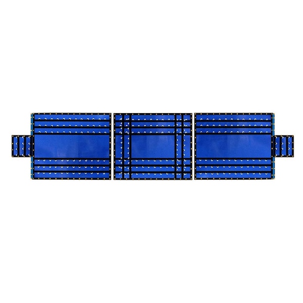 Mytee Products Flatbed Trucking Tarp Heavy Duty 18oz 3 Pc Lumber Tarp (8 ft Drop) - Blue 3PCLT-BLUE - main