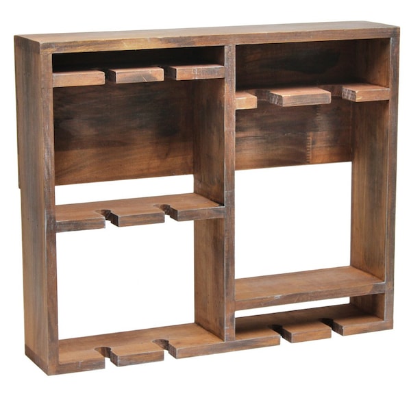 Homeroots 4" Brown Wood Entertainment Organizer 661177 - main