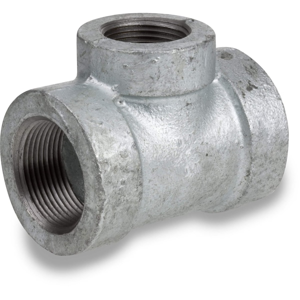 Usa Industrials Pipe Fittings, Galvanized Malleable Iron, Class 300, Reducing Branch Tee, 1-1/4inx3/4in NPT Female ZUSA-PF-20645 - main