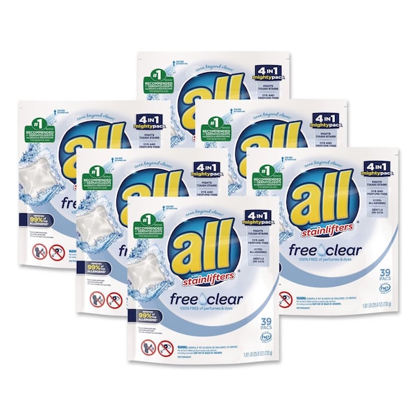 All Laundry Detergent, 25.8 oz Pack, Liquid, Unscented, 6 PK 73978 - main