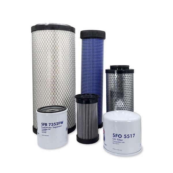 Hero Preventative Maintenance Kit Bobcat S450 Loader B1E611001 & Above, Canister Cooling Fan Filter MSU-BC-0070 - main