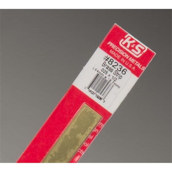 Eat-In Brass Strip, 0.025 x 0.5 in. EA3535201 - main
