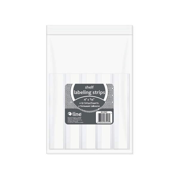 C-Line Products Shelf Label, Plastic, 4"L, PK10 87447 - main