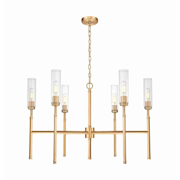 Z-Lite Esme Modern Gold 6 Light Chandelier 3047-6MGLD - main