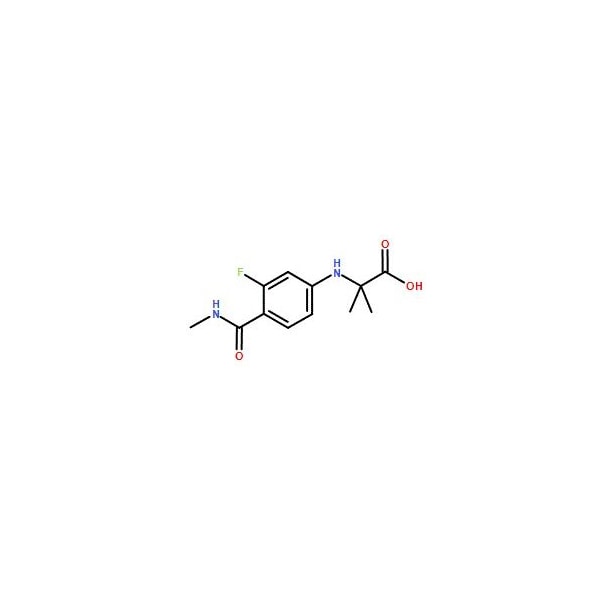 Ak Scientific 2-((3-Fluoro-4-(methylcarbamoyl)phenyl)amino)-2-methylpropanoic acid (1g), CAS 1289942-66-0 3076AH-1g - main