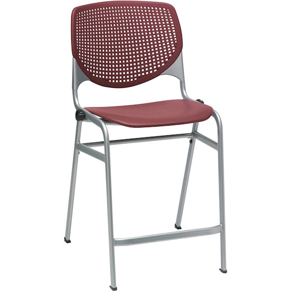 Kfi Counter Height Stool, Burgundy CT2300-P07 - main