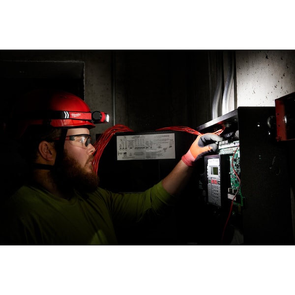 Milwaukee Tool Hard Hat Headlamp, 600 lm, 5 hr Run Time 2163-21 | Zoro