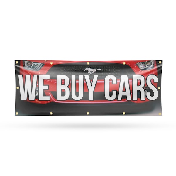 Signmission We Buy Cars, 48 Inch x 120 Inch, Vinyl Banner B-120-30923 - main