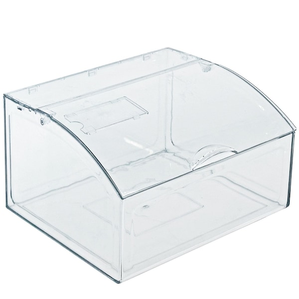 Azar Displays Large Clear Styrene Candy Bin Hinged Lid, Price Tag Slot, 7.25"H x 11.75"W 400435 - main