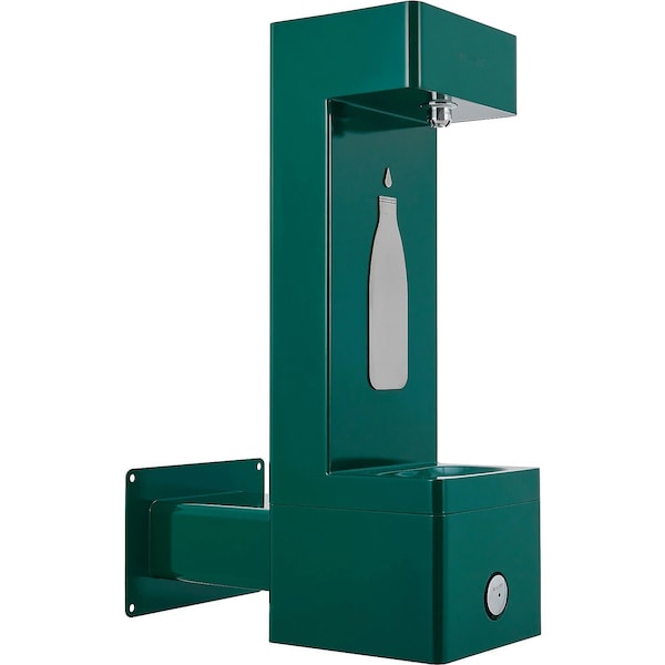 Global Industrial Outdoor Wall Mount Bottle Filling Station w/Filter, Green 270313GNF - main